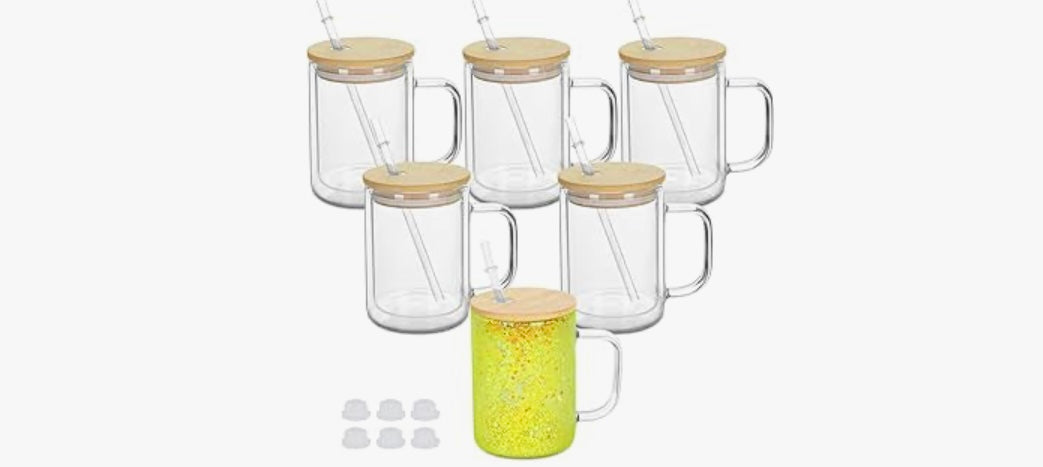 15oz Glass Snowglobe Mugs
