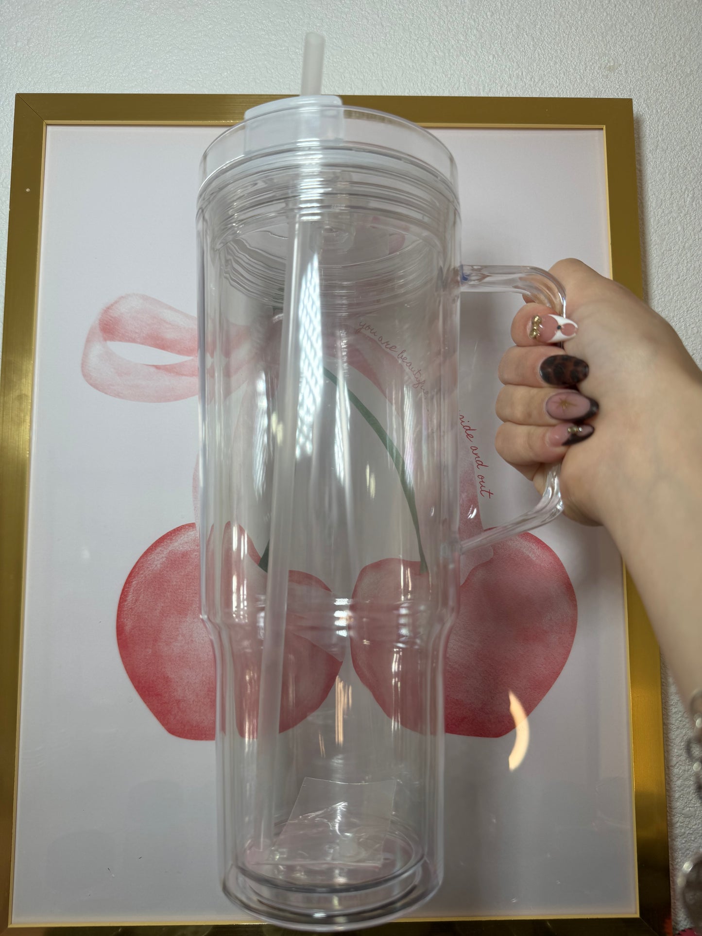 40oz Acrylic Snowglobe With Handle