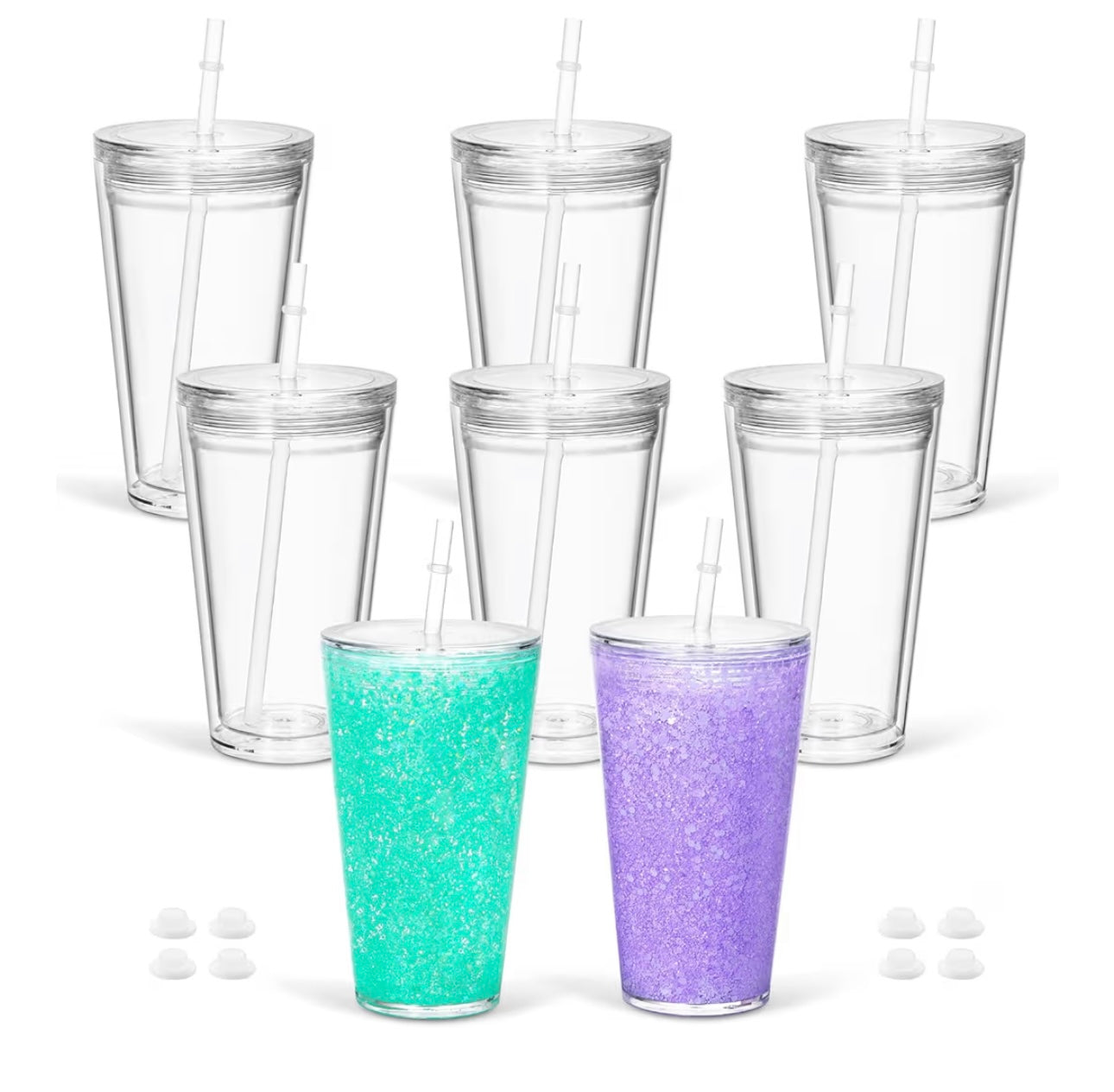 16oz Acrylic Snowglobe Tumbler