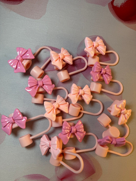 Bow straw toppers