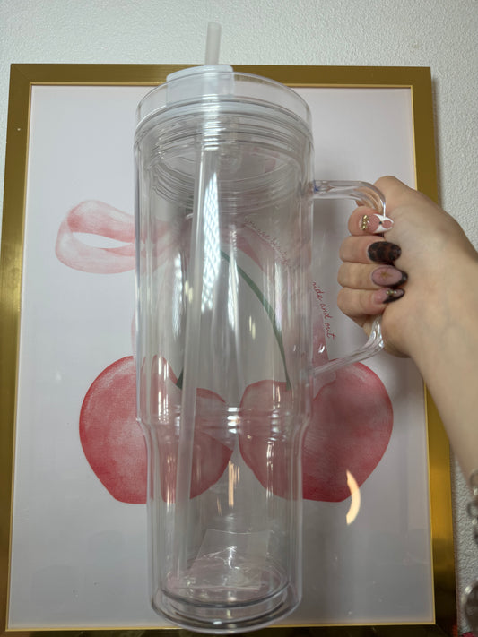 40oz Acrylic Snowglobe With Handle
